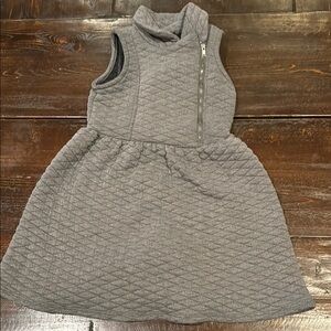 Gray Quilted Kids Dress